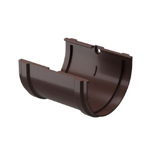 Соединитель желоба ПВХ Docke Premium d-120 мм Шоколад