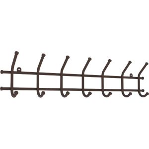Вешалка настенная ЗМИ Норма 7, 7 крючков, 70,5 x 8 x 16,8 см, коричневая ВН 66 К