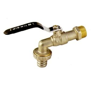 Кран шаровый 3/4" НР TIM со штуцером водоразборный