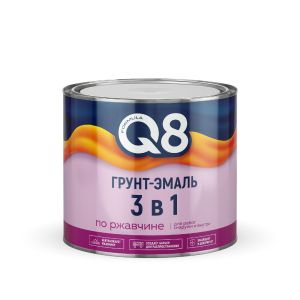 Грунт-эмаль по ржавчине Formula Q8 3 в 1, 1,8 кг, красно-коричневая