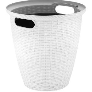 Кашпо напольное Rattan D 266мм/10 л с внутренним горшком 6 л, белоснежный жасмин IG621510048