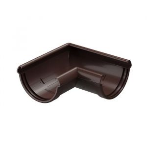 Угол желоба пластиковый Docke Lux d-140 мм 90 гр Шоколад 