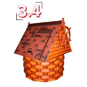 Домик на колодец деревянный №3.4