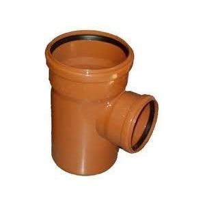 Тройник канализационный НК d-160х110 мм 90° Рыжий