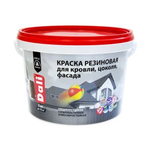 Краска резиновая Dali, глубокоматовая, 3 кг, RAL 6005, зеленый мох