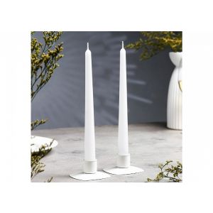 Свеча античная люкс 2 шт., Белая 22х250мм 2х55 г 13052840