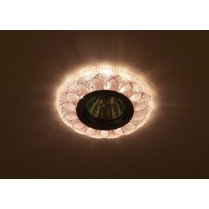 Светильник встраиваемый ЭРА с подсветкой, под лампу MR16, Розовый