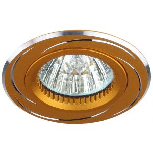 Светильник встраиваемый ЭРА под лампу MR16, золото/хром