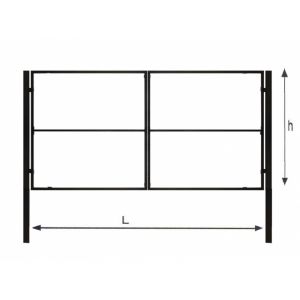 Каркас ворот со столбами тип №1 1,5х3,0 м