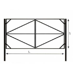 Каркас ворот со столбами тип №2 1,5х3,0 м