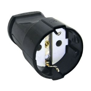 Кабельная розетка 1-м. с/з TDM 16А 250В Чёрный