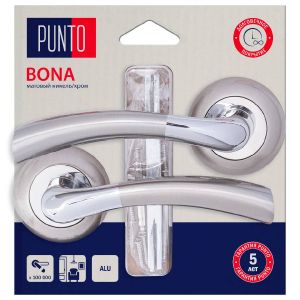 Ручка раздельная LM/A R.TL54.BONA/HD SN/CP-3 матовый никель/хром (45535) (PUNTO)