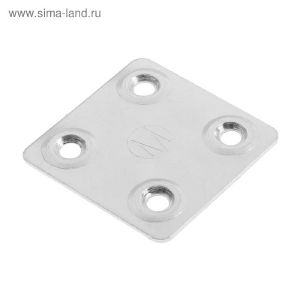 Пластина крепёжная ТУНДРА krep, 40х40х1.2 мм, цинк, в упаковке 1 шт. 5296486