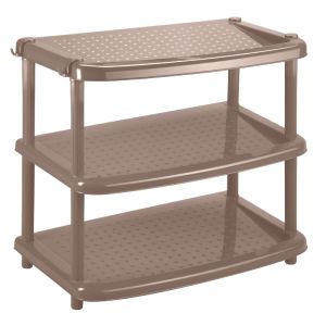 Этажерка для обуви Бытпласт Паола, 3 полки, 490 x 310 x 470 мм, коричневая 431240314