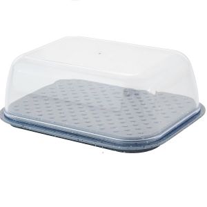 Масленка Plast Team Stone двухсторонняя 145х110х54 темный камень PT909612026
