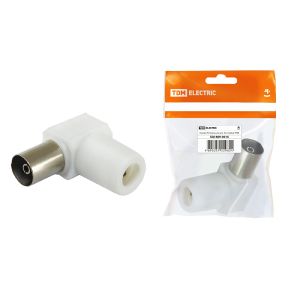 Гнездо TV TDM антенное угл. без пайки Белый (SQ1809-0016)
