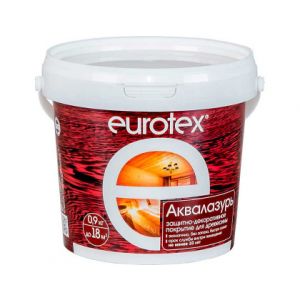 Защитно-декоративное покрытие Eurotex Аквалазурь 0,9 кг Бесцветный