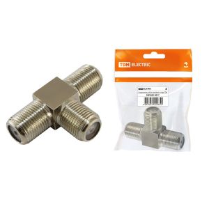 Соединитель тройник под  F-разъем