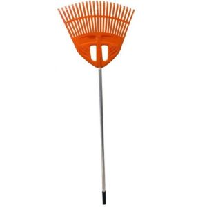 Грабли веерные с черенком Инструм-Агро Гардения 23 зуба, 50 см, оранжевые 010820-2