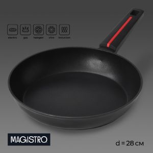 Сковорода Magistro Flame, d=28 см. h=50 мм, АП покрытие, индукция