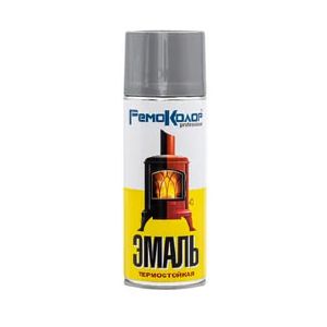 Эмаль термостойкая, серебристая, 520мл, РемоКолор