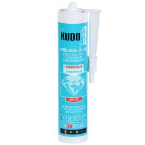 Клей монтажный KUDO, акриловый, универсальный, прозрачный, 280 мл, KBK-300