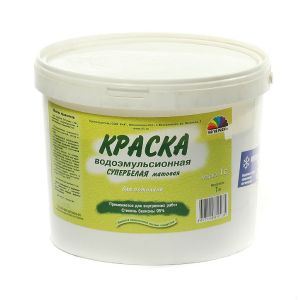 Краска воднодисперсионная, Магия радуги, М-1С, для потолков, матовая, супербелая 3 кг