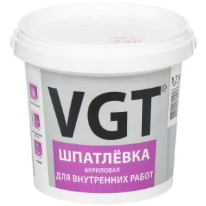Шпатлевка VGT, акриловая, для внутренних работ, 1.7 кг