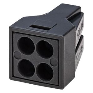 Экспресс-клемма с пастой СМК 773-304, 4-проводная до 2,5 мм² серая, (блистер 5шт.)  REXANT