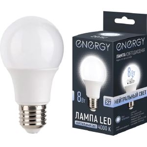 Лампа светодиодная Energy LED A60-8-E27-4000