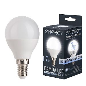 Лампа светодиодная Energy LED G45-7-E14-4000