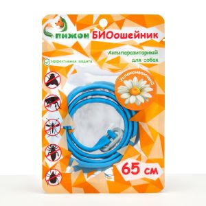 Биоошейник Пижон для собак, успокаивающий, голубой, 65 см