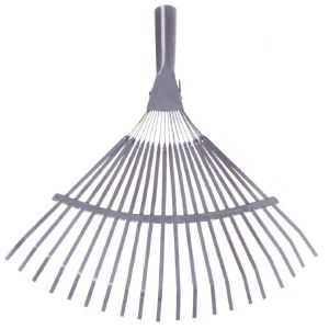 Грабли веерные, 18 зубьев, пластиковые, пластинчатые, окрашенные