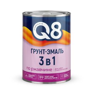 Грунт-эмаль по ржавчине Formula Q8 3 в 1, 0,8 кг, вишневая