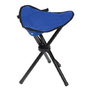 Стульчик складной треугольный синий