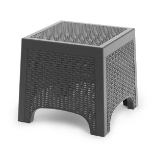 Стол садовый Альтернатива Ротанг Лайт, 43,5x43,5x39,5 см, графитовый
