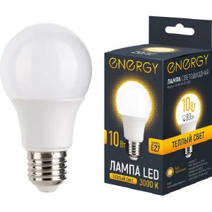 Лампа светодиодная Energy LED A60-10-E27-3000