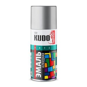 Эмаль аэрозольная универсальная алкидная KUDO глянц. черная 210 мл RAL 9005