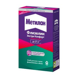 Клей для флизелиновых обоев Метилан Флизелин Экстра Комфорт, с индикатором, 150 г