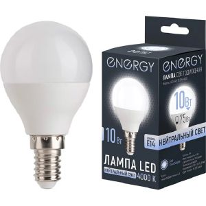 Лампа светодиодная Energy LED G45-10-E14-4000