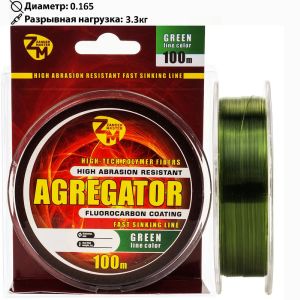 Леска ZM AGREGATOR (зеленая) 100 м. d-0.165