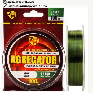 Леска ZM AGREGATOR (зеленая) 100 м. d-0.467