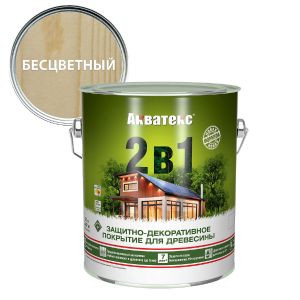 Защитно-декоративное покрытие Акватекс 2 в 1 2,7 л Бесцветный