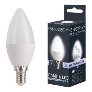 Лампа светодиодная Energy LED C37-7-E14-4000