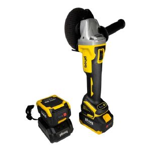 Угловая шлифовальная машина аккумуляторная PHOQ (УШМ), бесщеточный двигатель, 4 режима скорости, уда