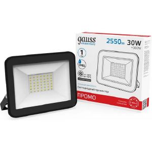 Прожектор светодиодный 30 Вт GAUSS LED IP65 6500К Черный