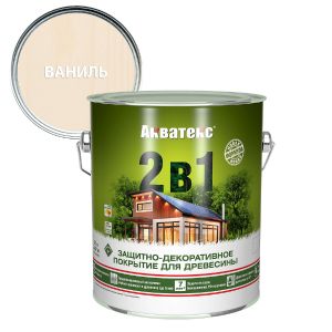 Защитно-декоративное покрытие Акватекс 2 в 1 2,7 л Ваниль