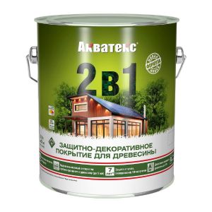 Защитно-декоративное покрытие Акватекс 2 в 1 2,7 л Ваниль
