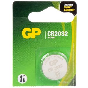 Батарейка GP CR2032 Lithium литиевая 1 шт 9036