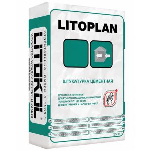 Штукатурка цементная Litoplan Base 25 кг Litokol